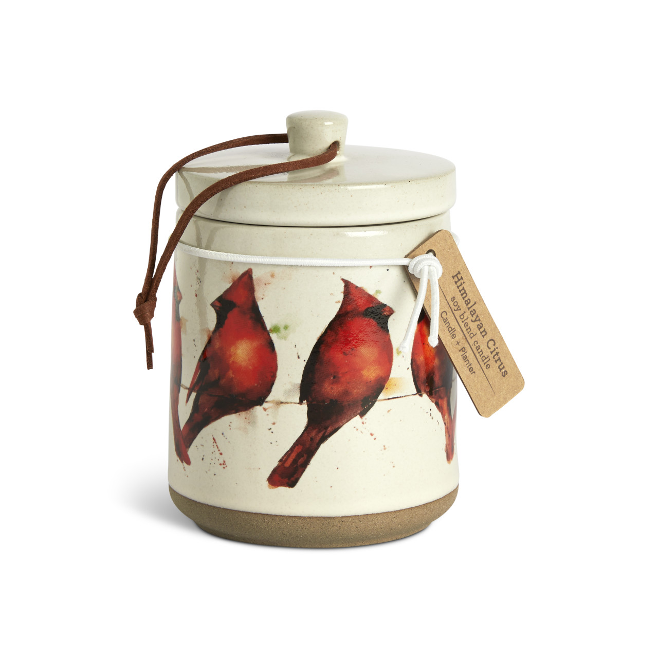 Cardinal Collection - Cardinals on a Wire Candle with Lid thumbnail