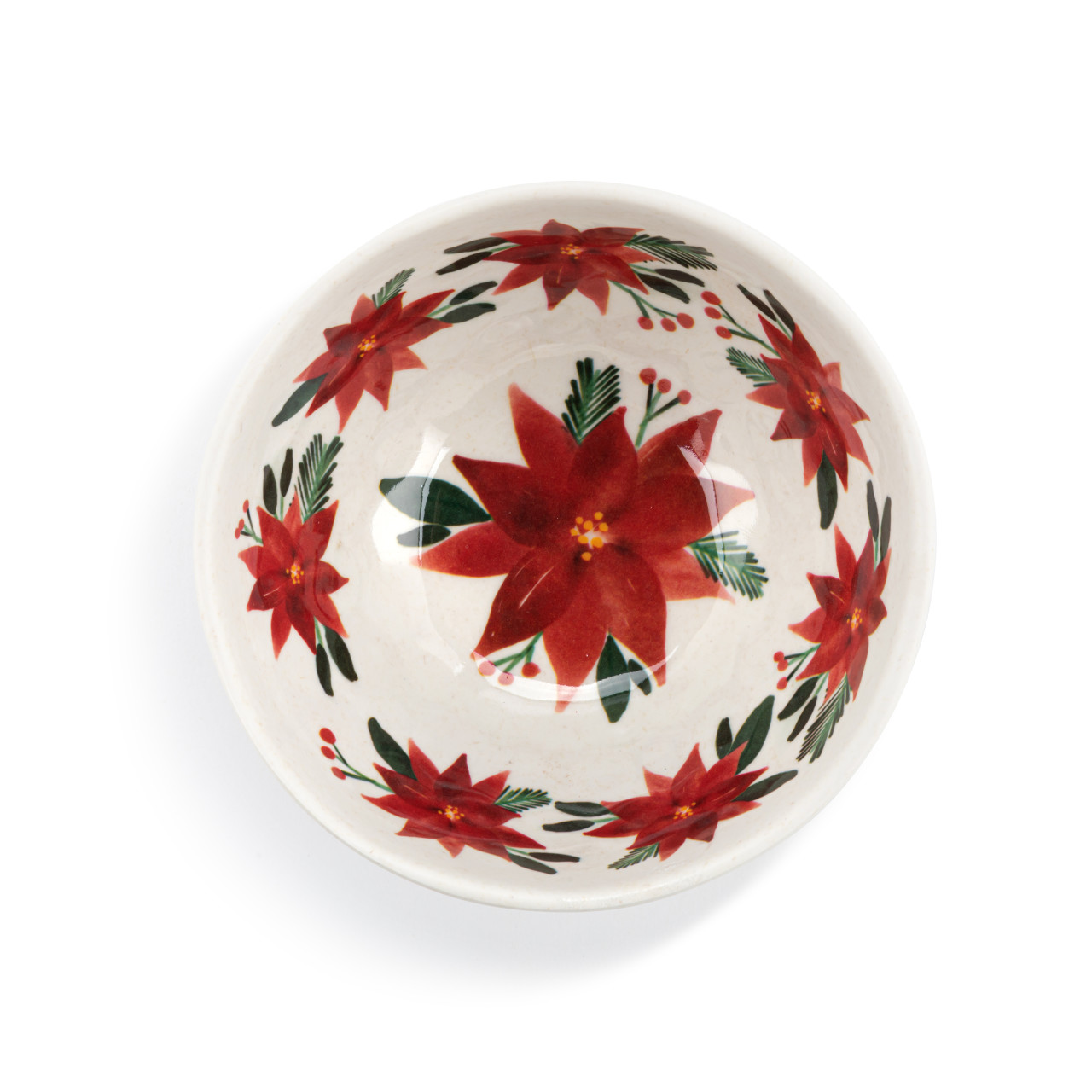Poinsettia Melamine Dip Bowl thumbnail
