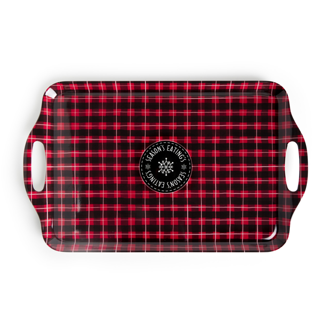 Season's Eatings Plaid Melamine Tray thumbnail