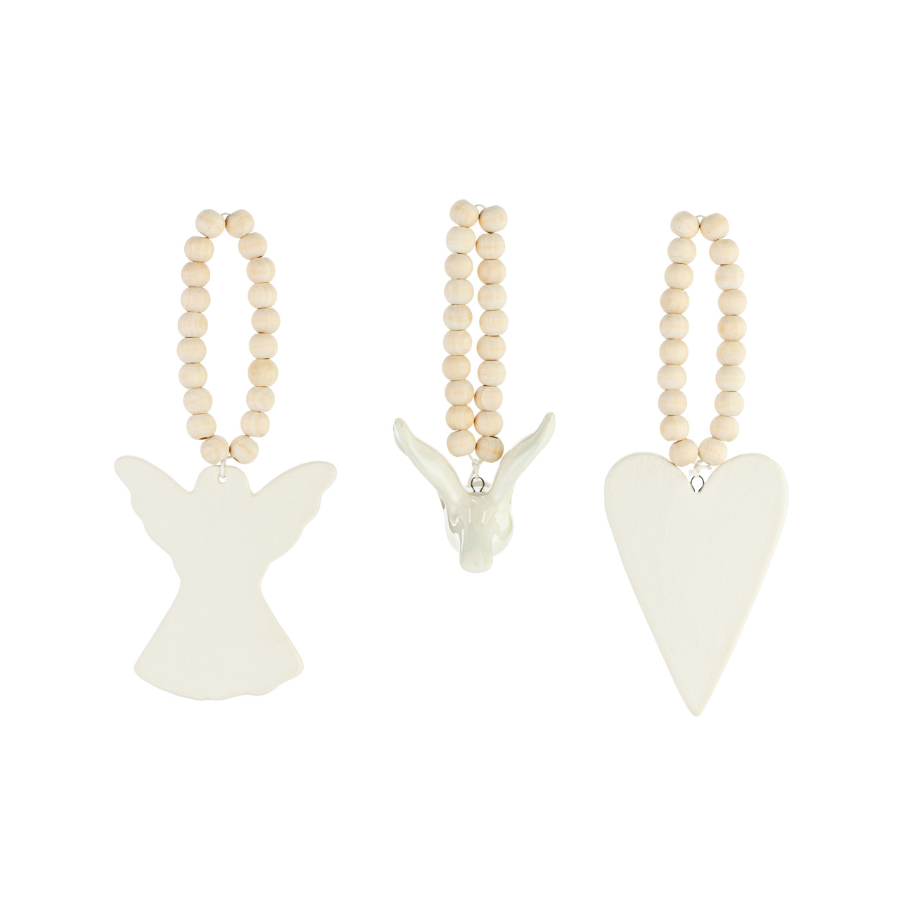 Angel Heart & Dove Hanging Ornaments - 3 Assorted thumbnail