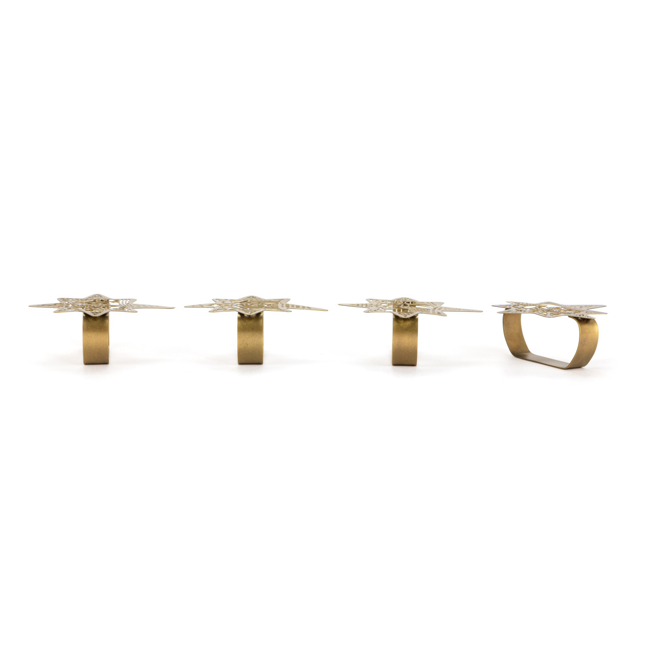 Star of Bethlehem Napkin Rings - Set of 4 thumbnail