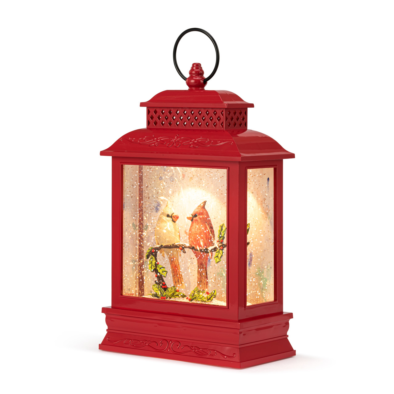 Lit Musical Christmas Cardinals Lantern thumbnail