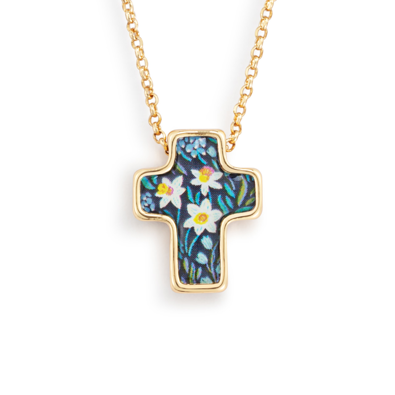 Artful Cross Necklace - Blessed thumbnail