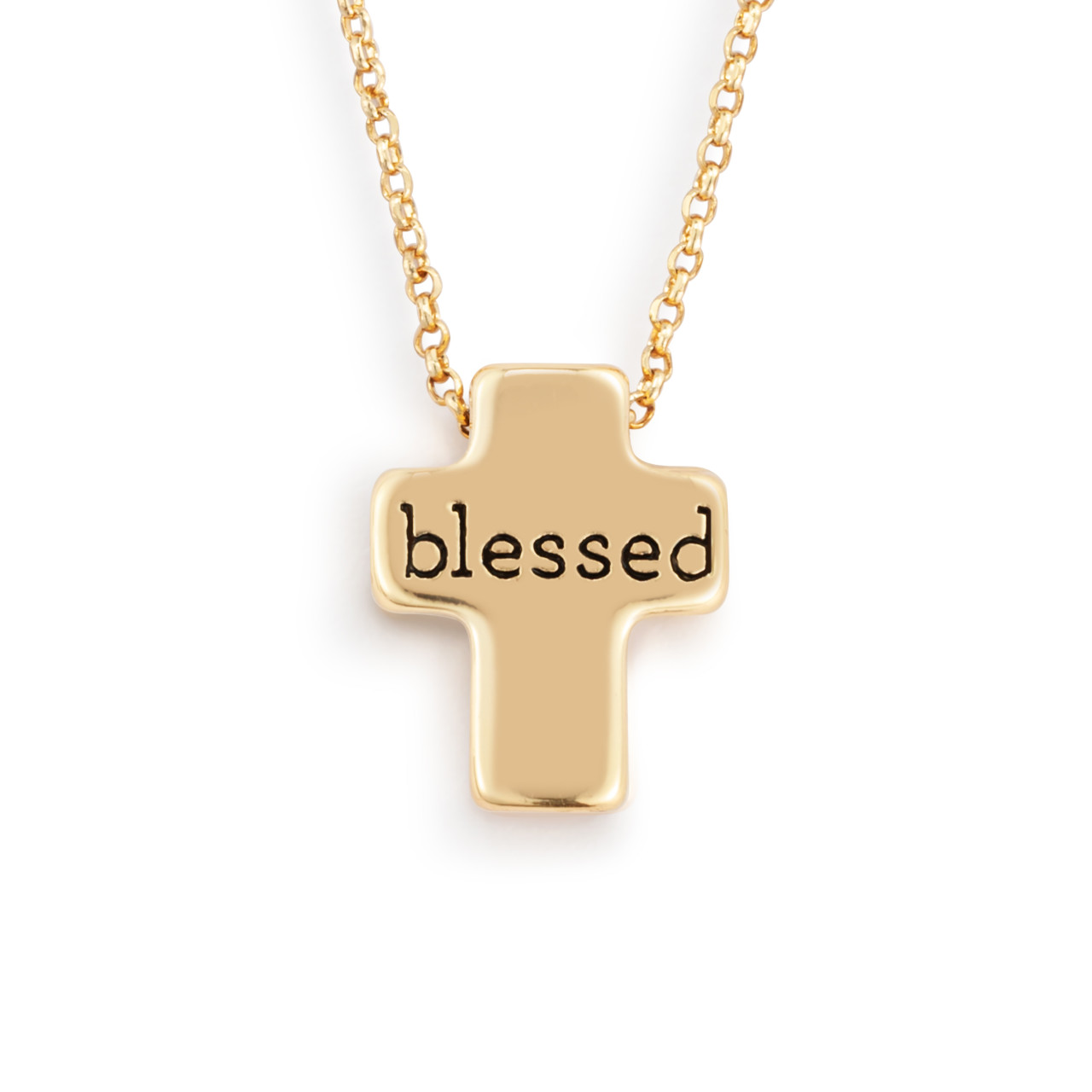 Artful Cross Necklace - Blessed thumbnail