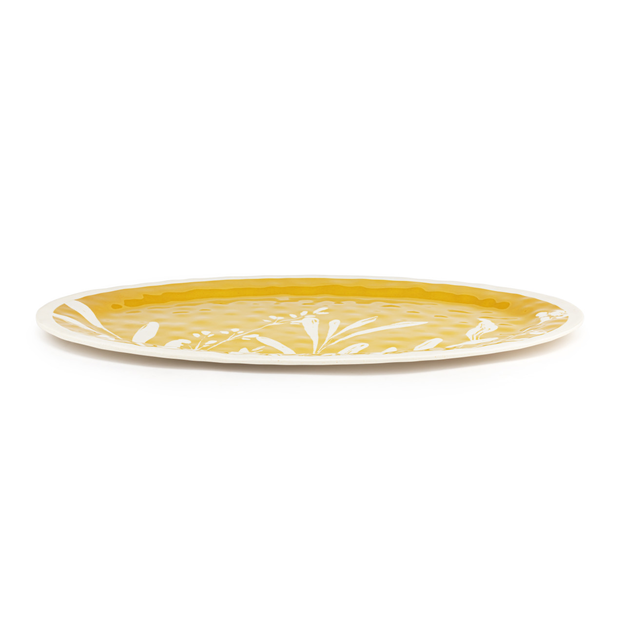 Gold Leaves Lg Melamine Oval Platter thumbnail