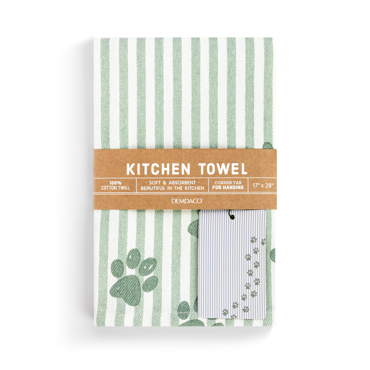 Paw Print Stripe Kitchen Towel thumbnail