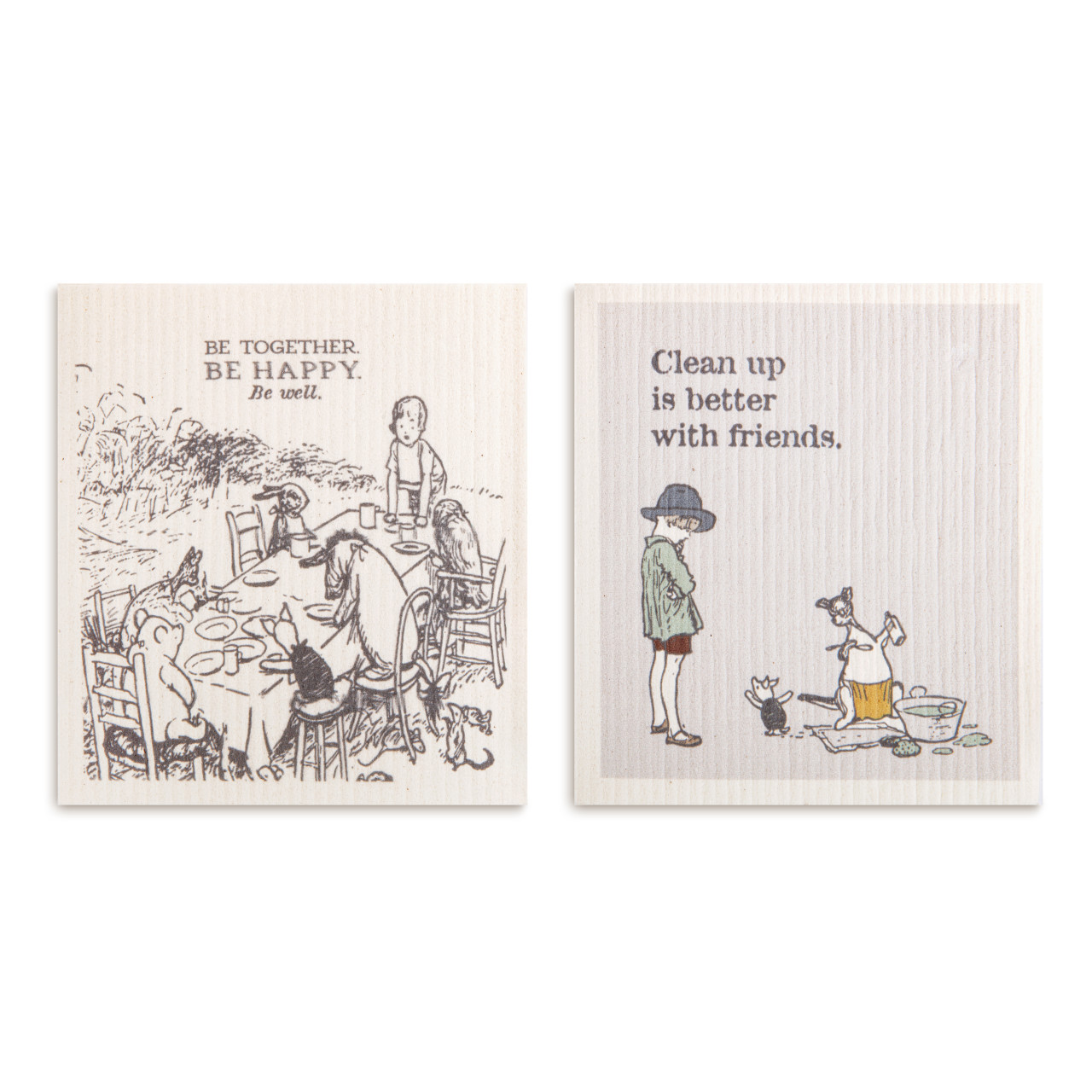 Biodegradable Dish Cloths Set of 2 - Better With Friends thumbnail