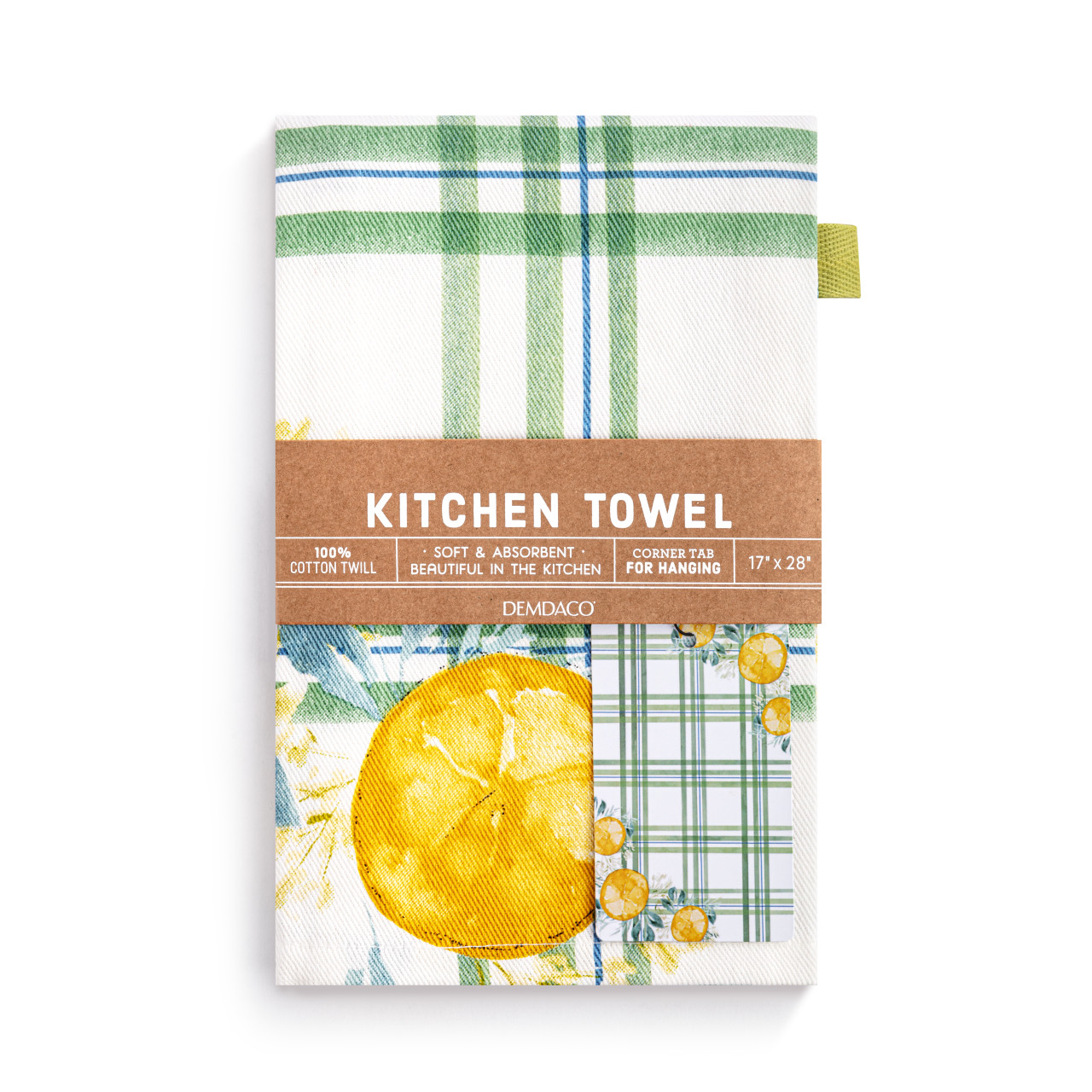 Lemons Plaid Cotton Twill Kitchen Towel thumbnail