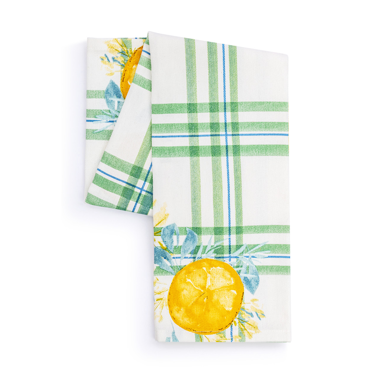 Lemons Plaid Cotton Twill Kitchen Towel thumbnail
