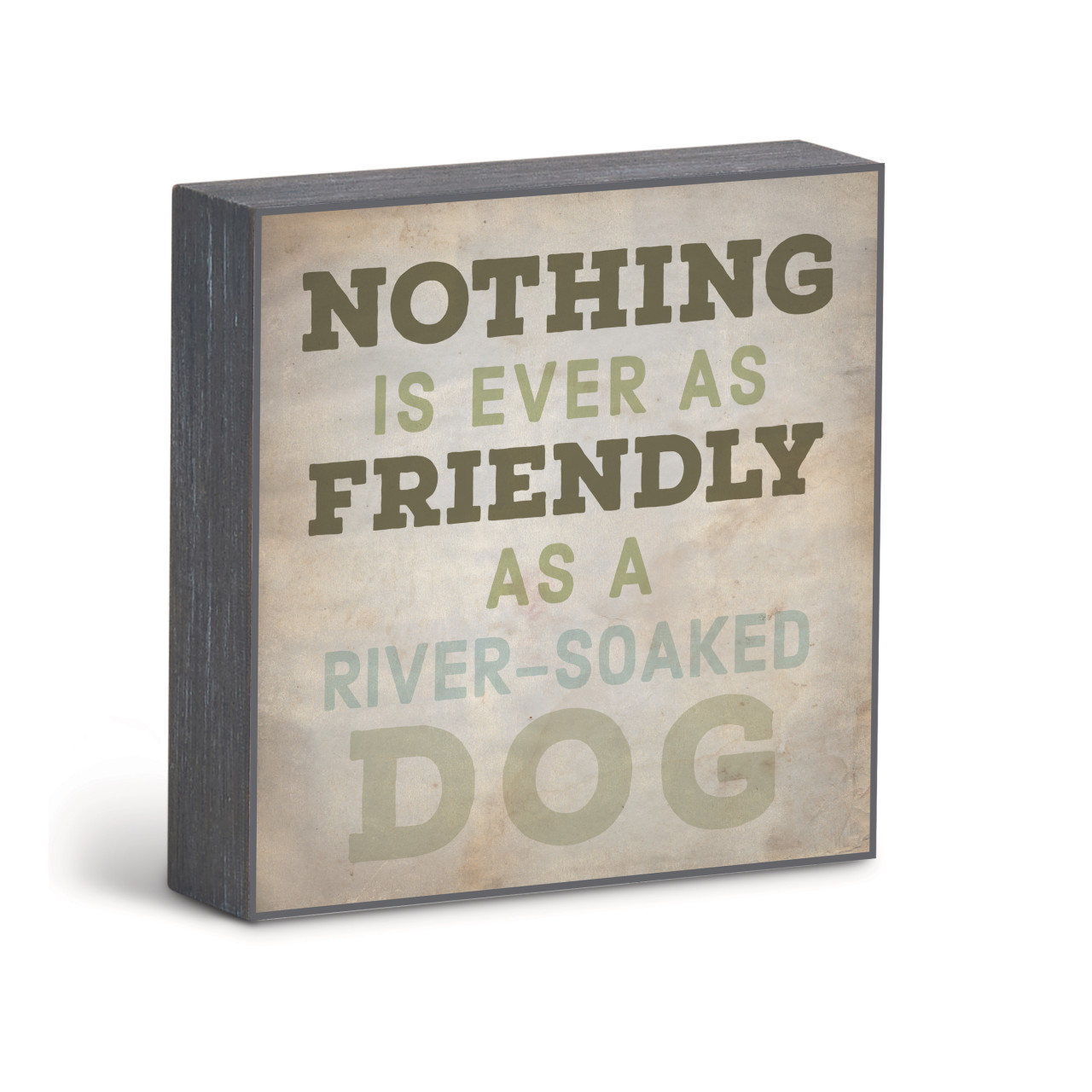 River-Soaked Dog Wall Art - 6"sq. thumbnail