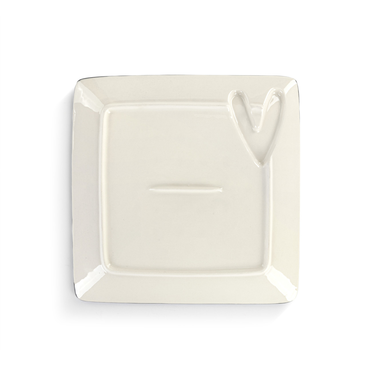 Tracy Pesche Heartful Home Black & White Dots Serving Platter 10.5" x 10.5" thumbnail