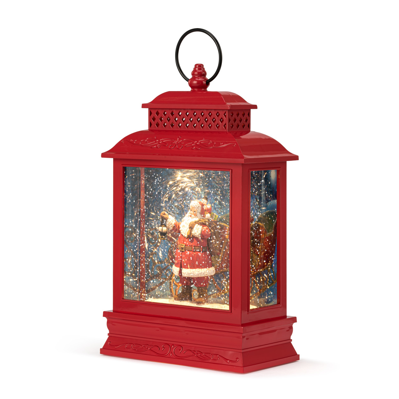 Lit Musical Here Comes Santa Claus Lantern thumbnail