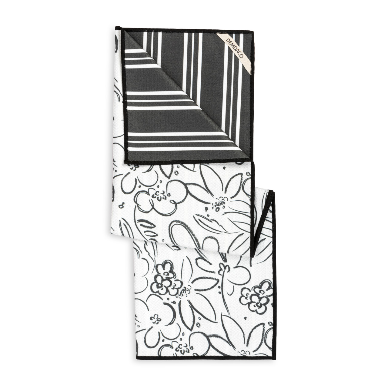 Modern Floral Absorbent Reversible Towel - 18x30in thumbnail
