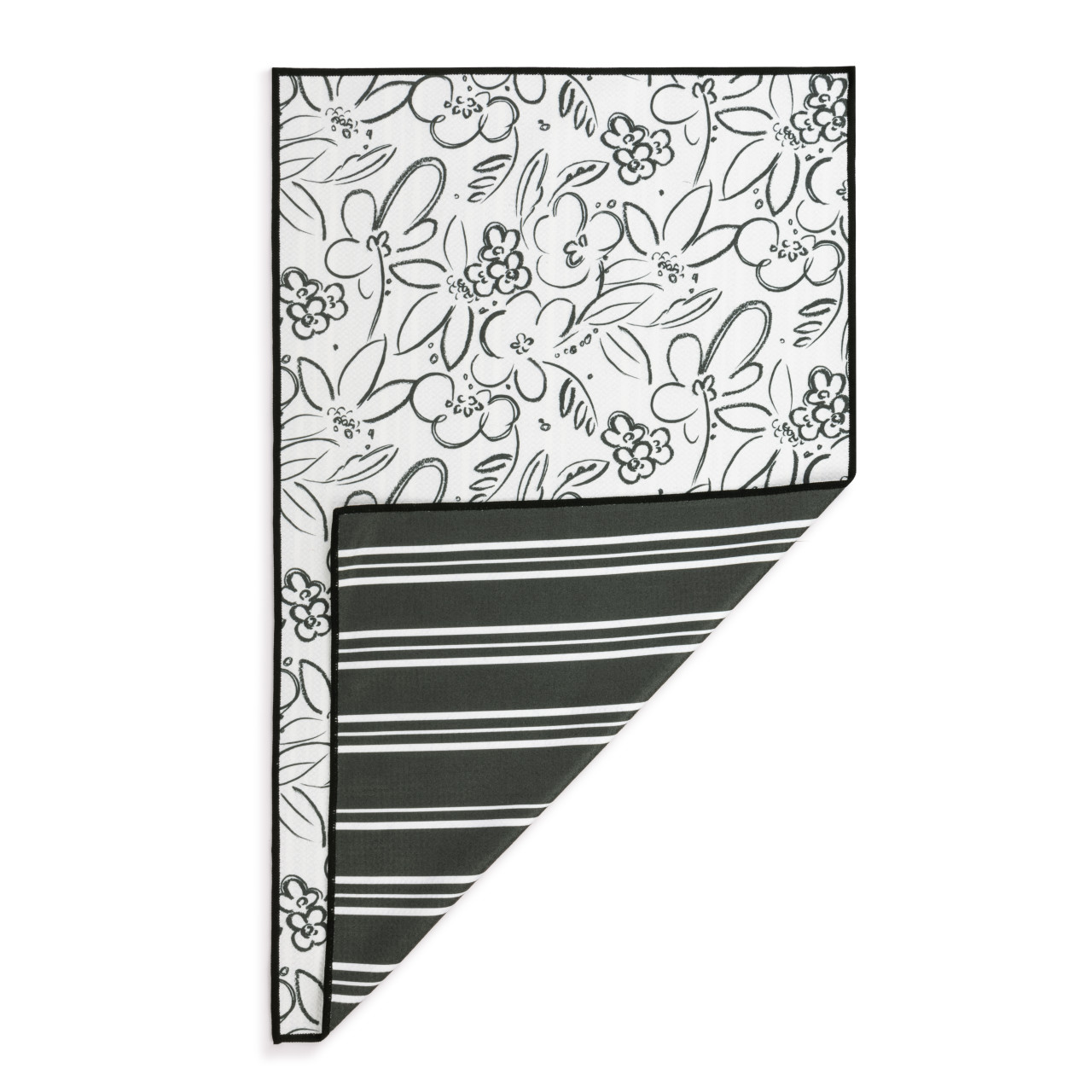 Modern Floral Absorbent Reversible Towel - 18x30in thumbnail