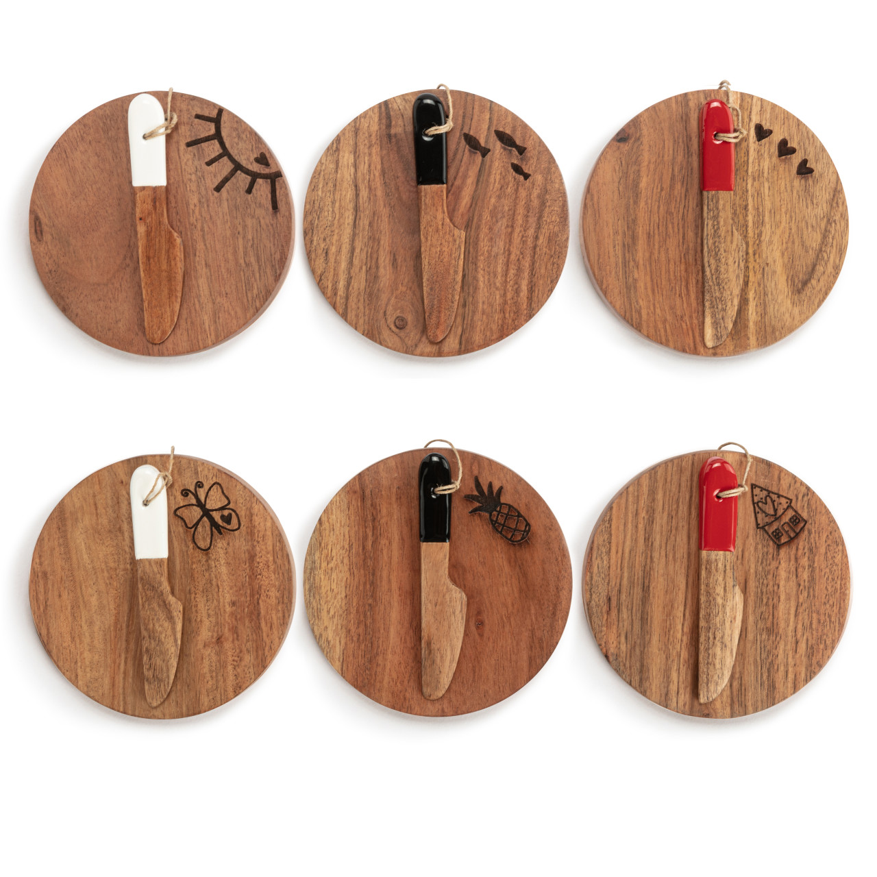 Heartful Home Mini Wood Serving Board - 6 Assorted thumbnail