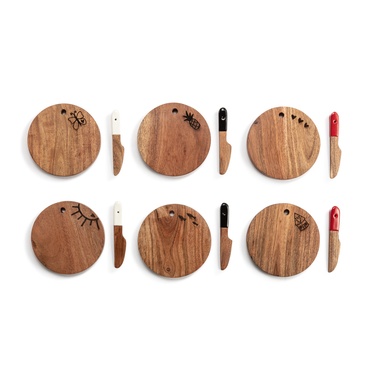 Heartful Home Mini Wood Serving Board - 6 Assorted thumbnail