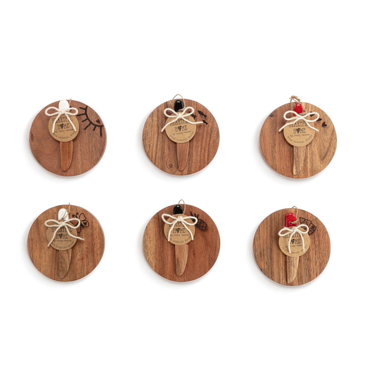 Heartful Home Mini Wood Serving Board - 6 Assorted thumbnail