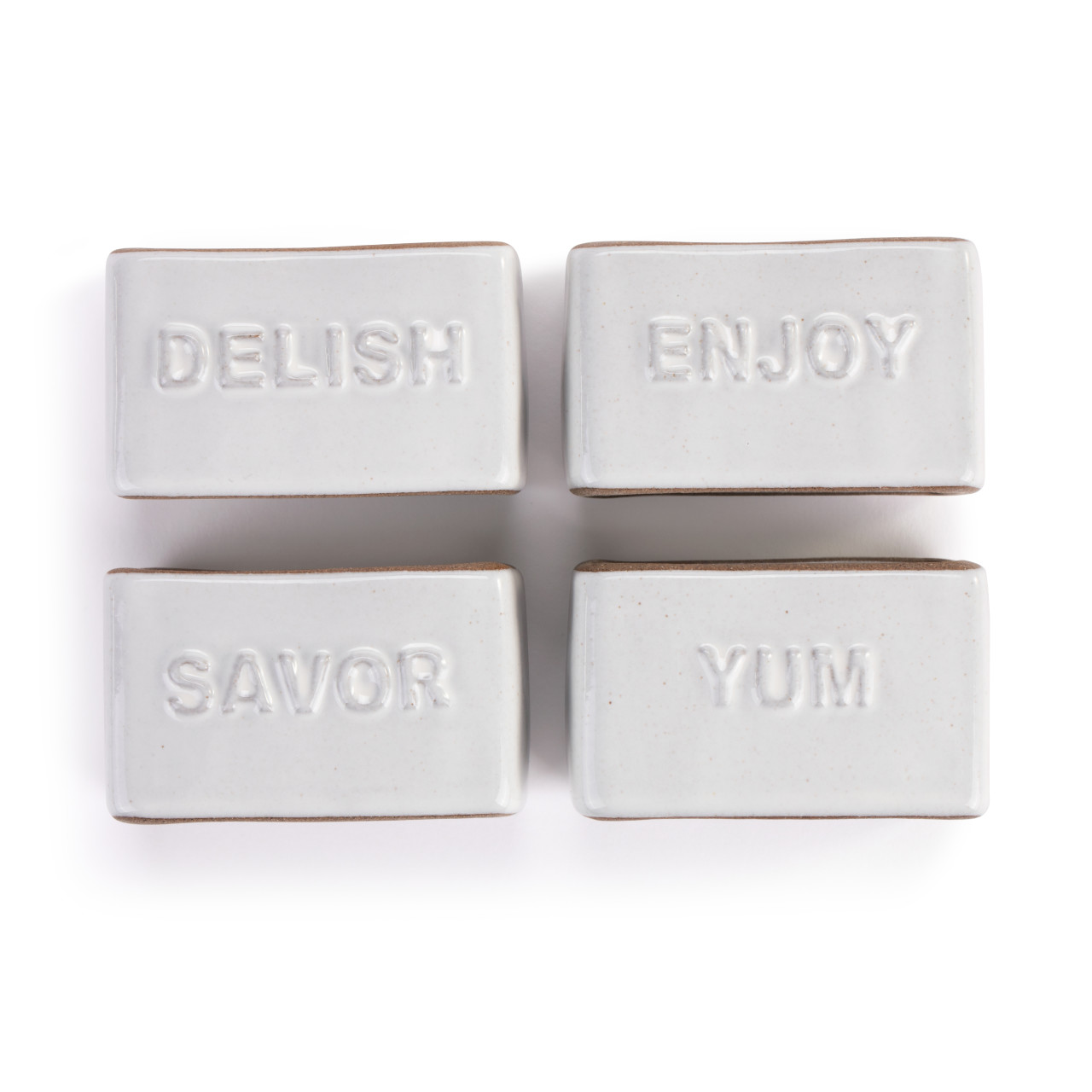 White Gather Round Napkin Rings - Set of 4 thumbnail