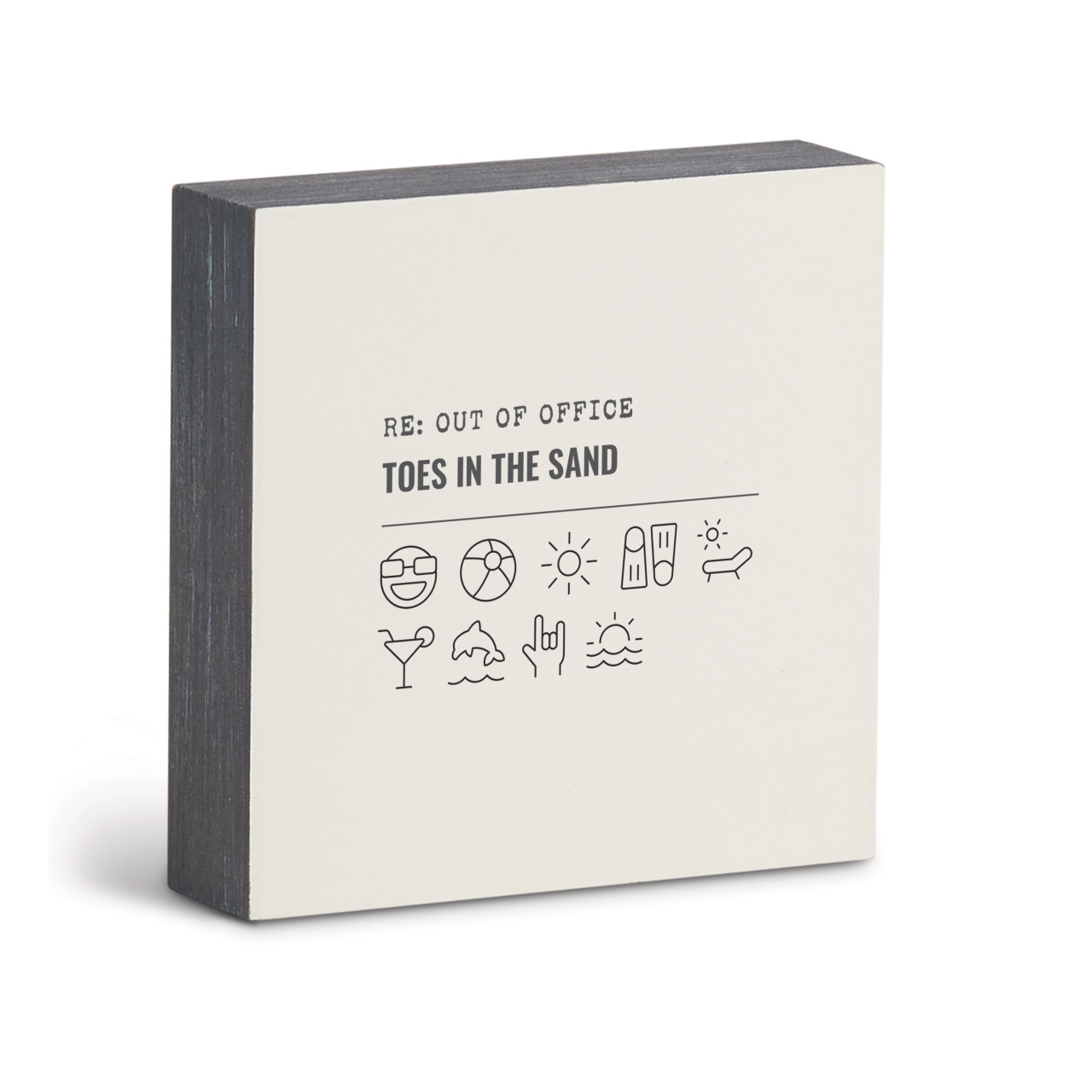 Toes in the Sand Emoji Wall Art - 6"sq. thumbnail