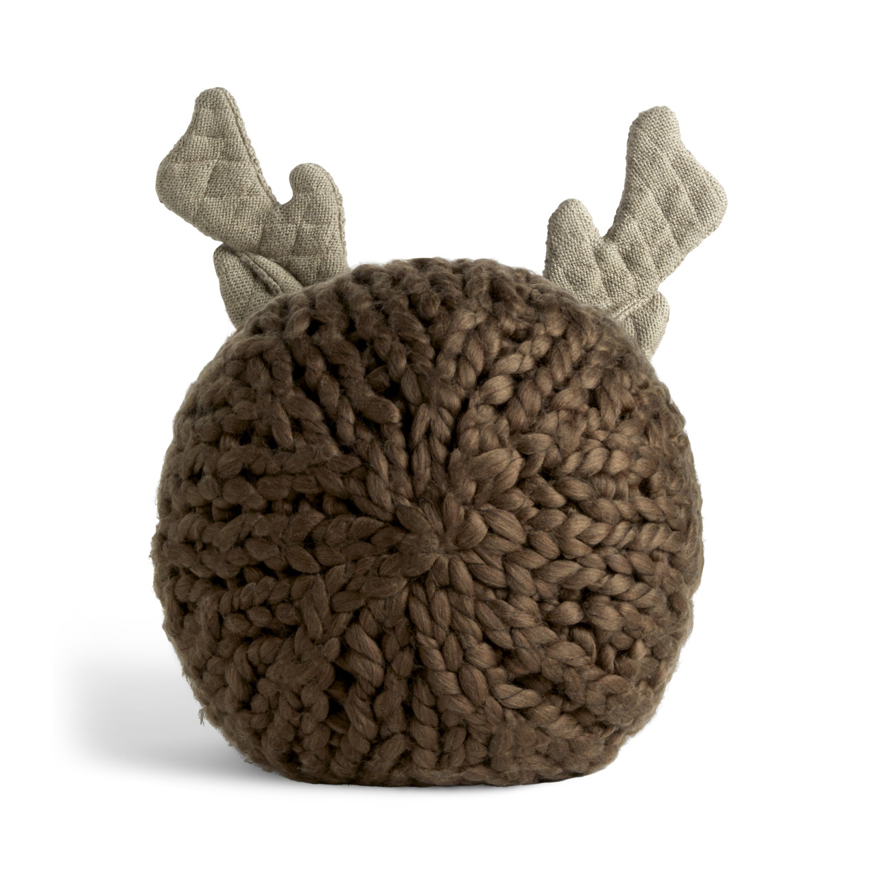 Reindeer Head Pouf 14" thumbnail