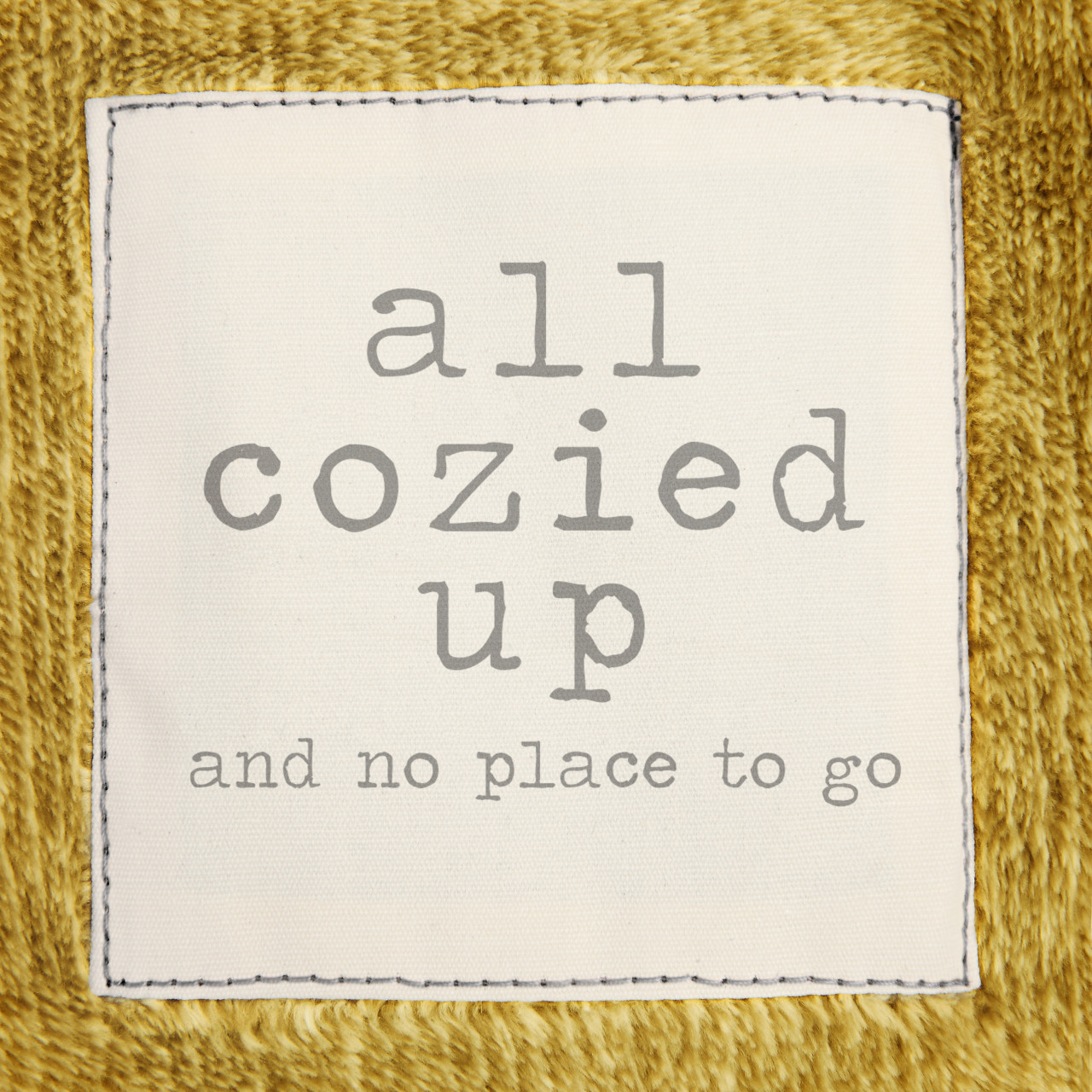 Together Time Cozied Up Mustard Foot Pocket Blanket 60" x 70" thumbnail