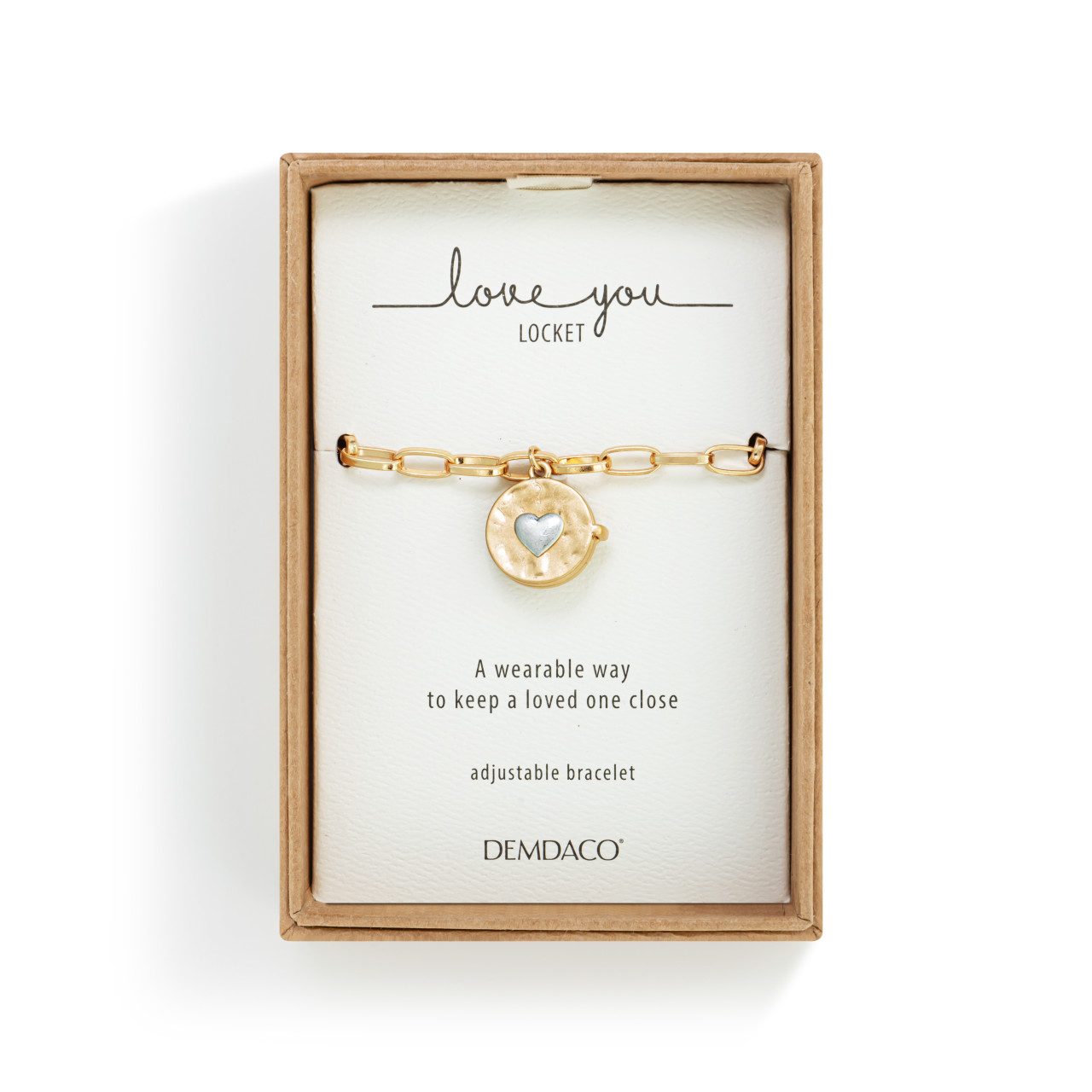 Love you Locket Bracelet - Gold thumbnail