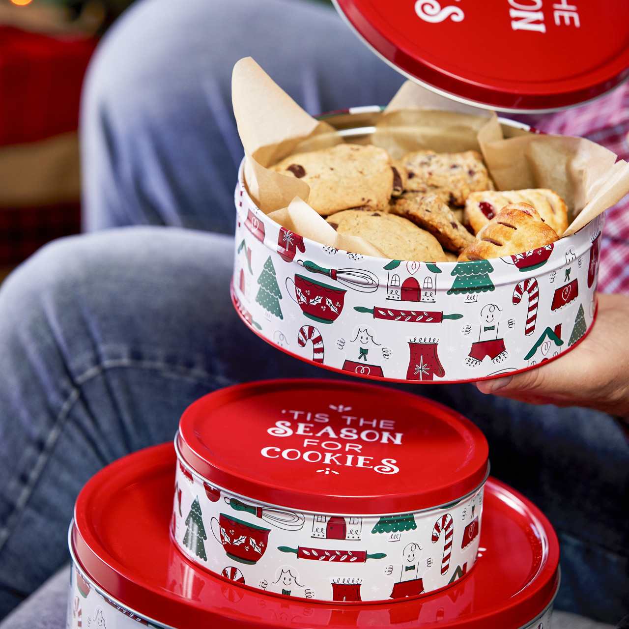'Tis the Season Cookie Tins - Set of 3 thumbnail