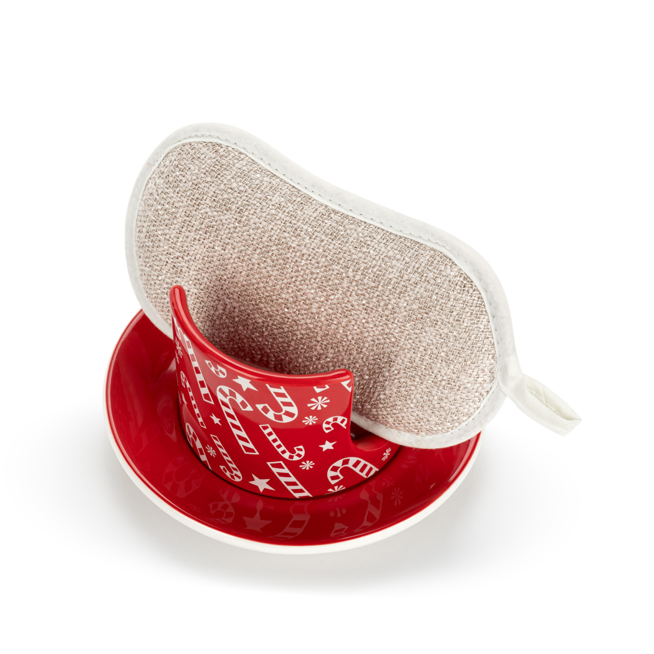 Candy Canes Soap Dish with Sponge thumbnail