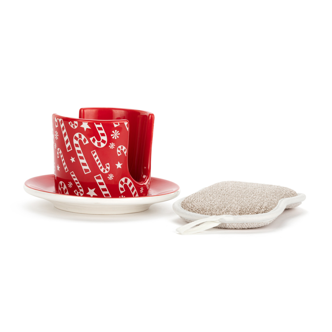 Candy Canes Soap Dish with Sponge thumbnail