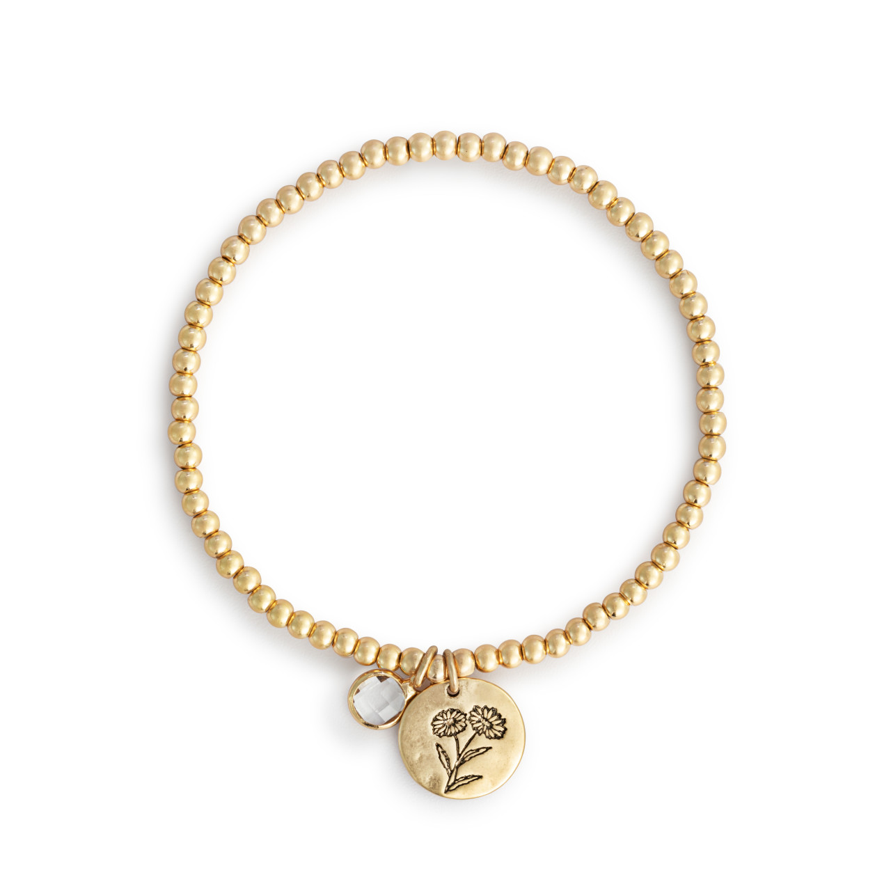 Birthstone Charm Bracelet - April thumbnail
