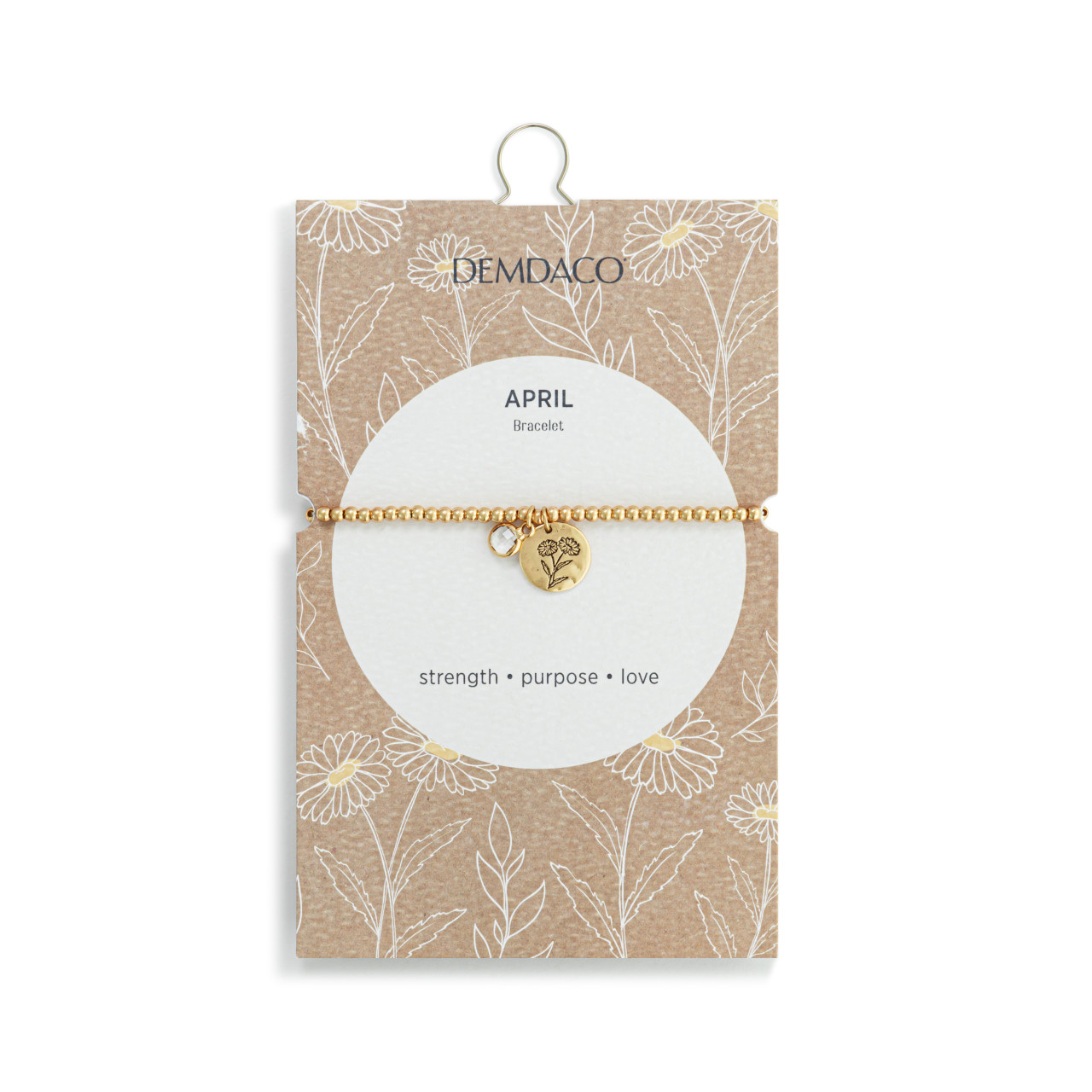 Birthstone Charm Bracelet - April thumbnail