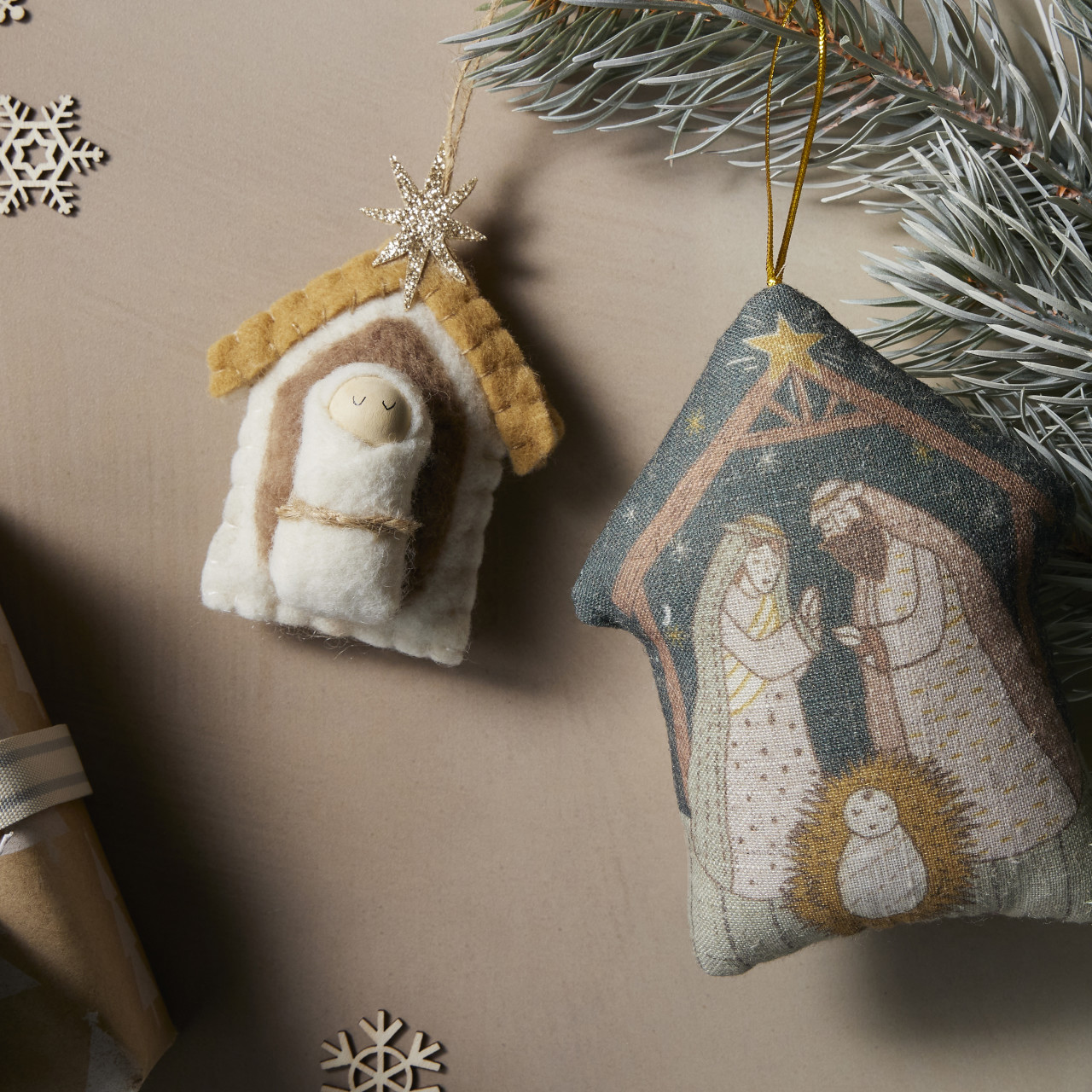 Felted Baby Jesus Ornament thumbnail