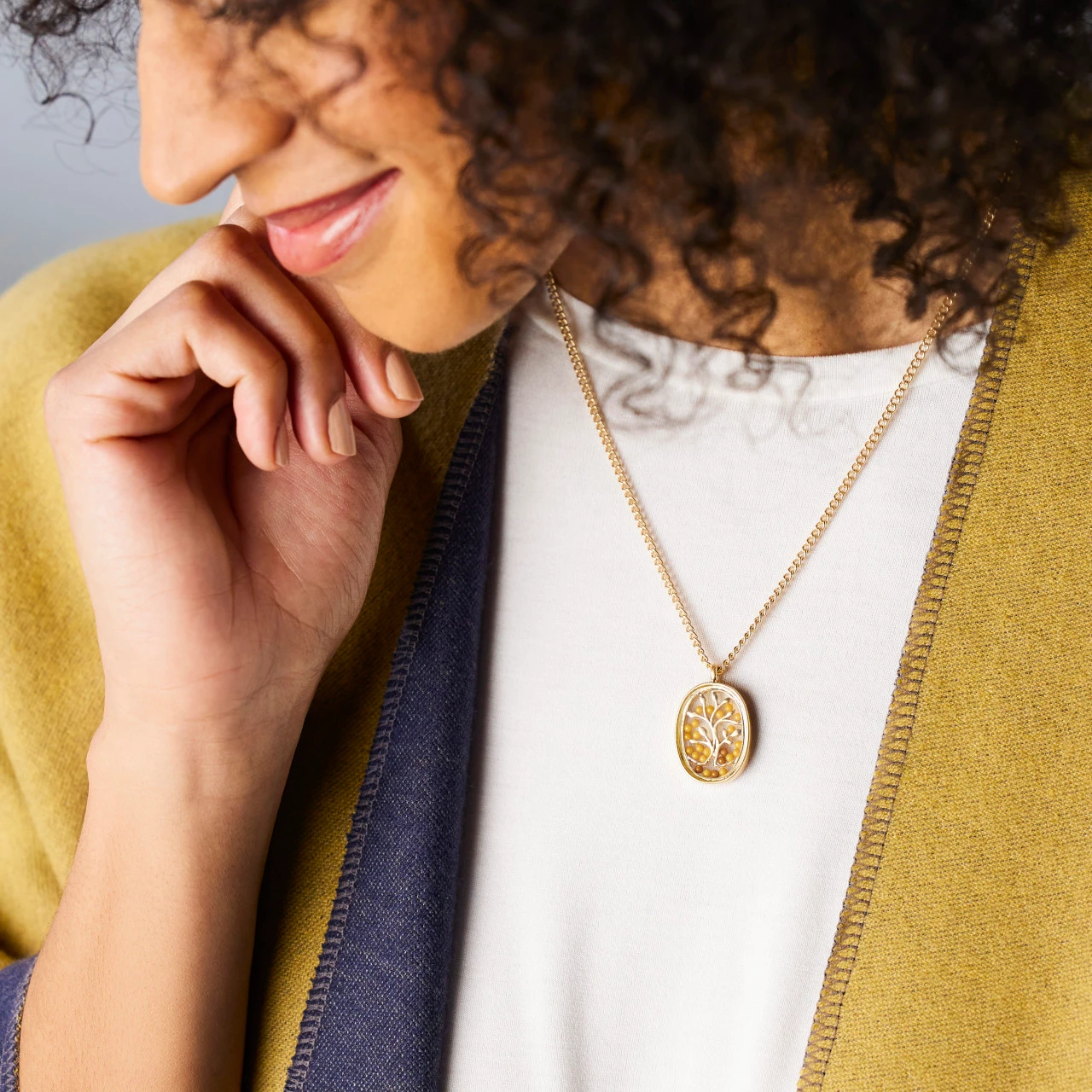 Mustard Seed Necklace - Gold thumbnail