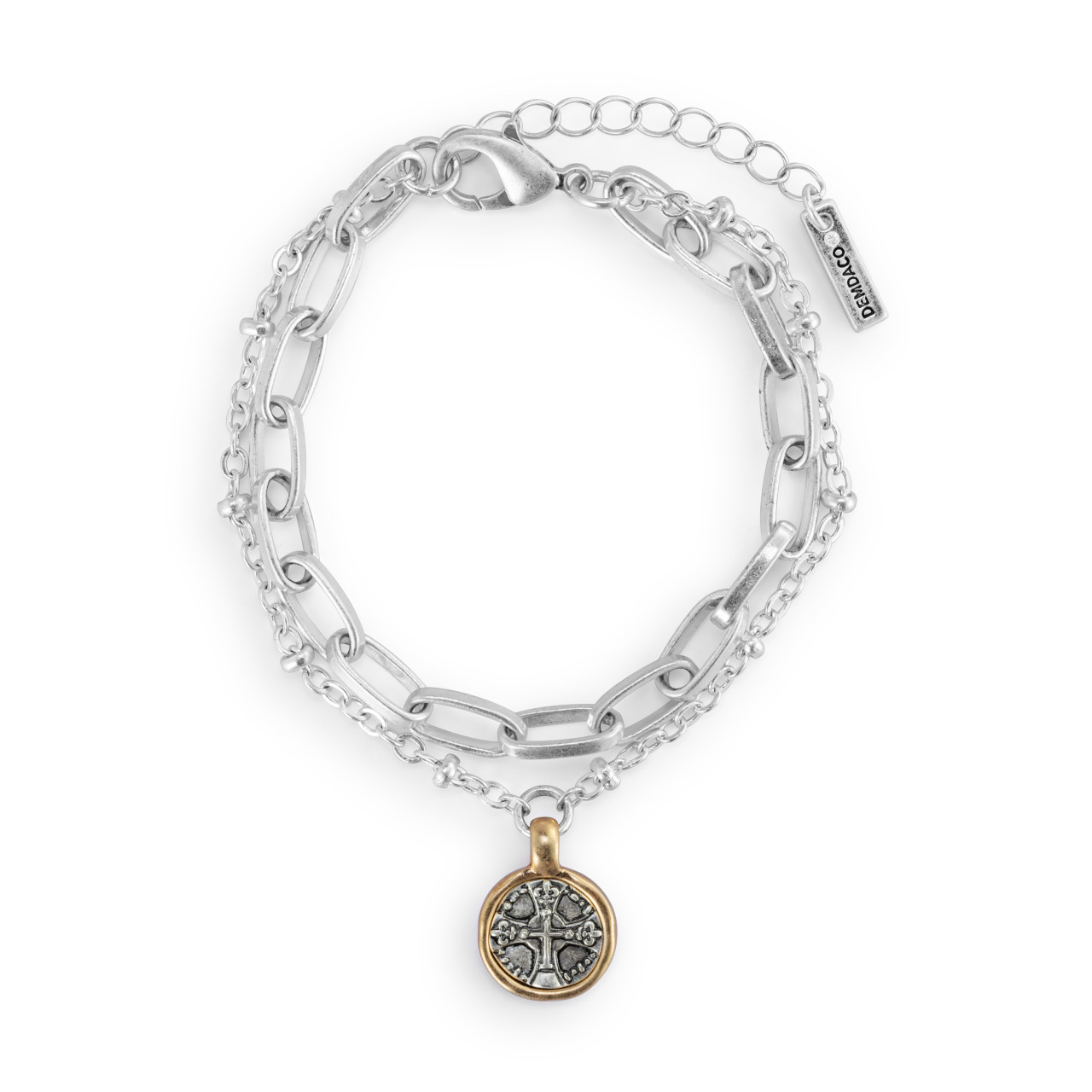 Wrapped in Prayer Layer Bracelet - Silver thumbnail