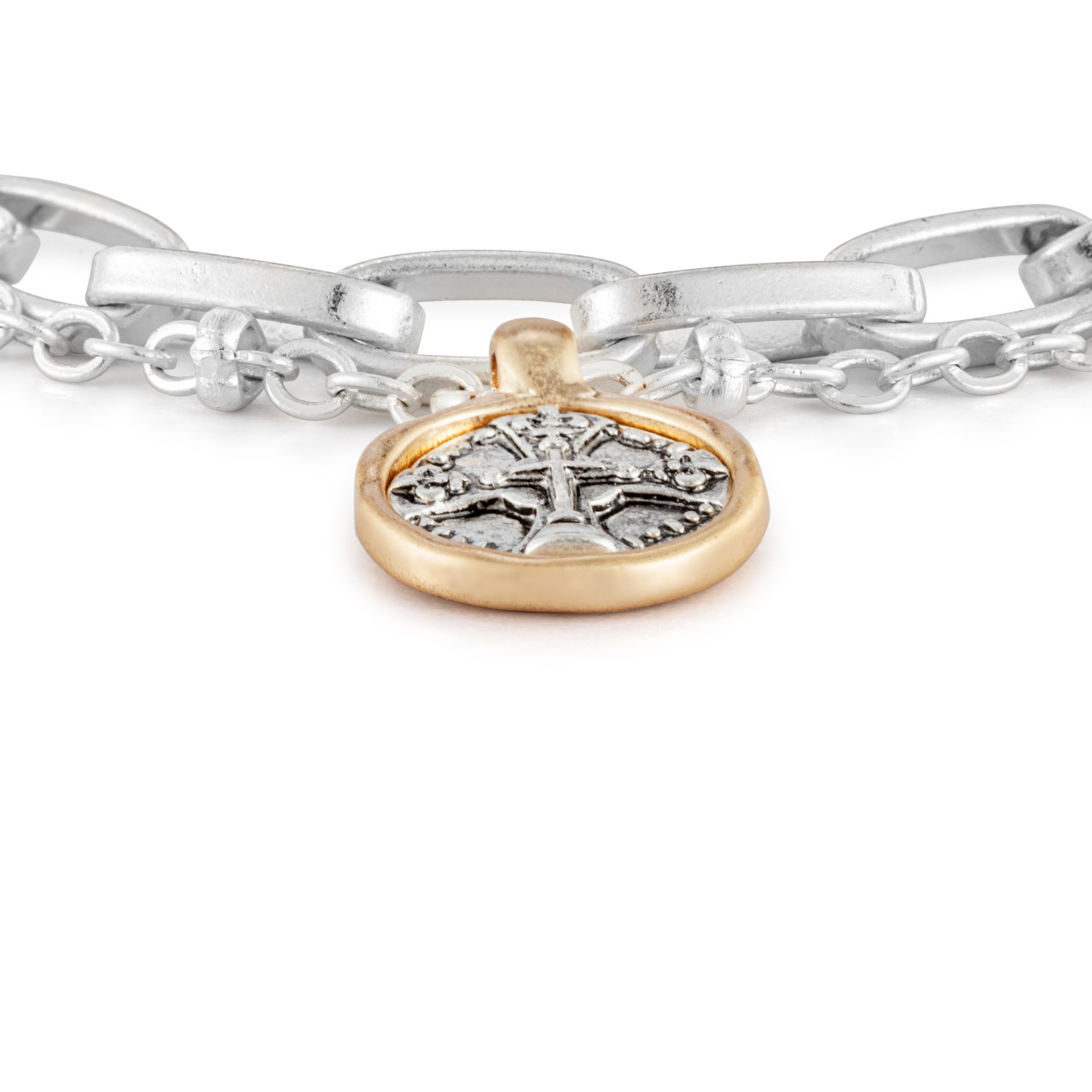 Wrapped in Prayer Layer Bracelet - Silver thumbnail