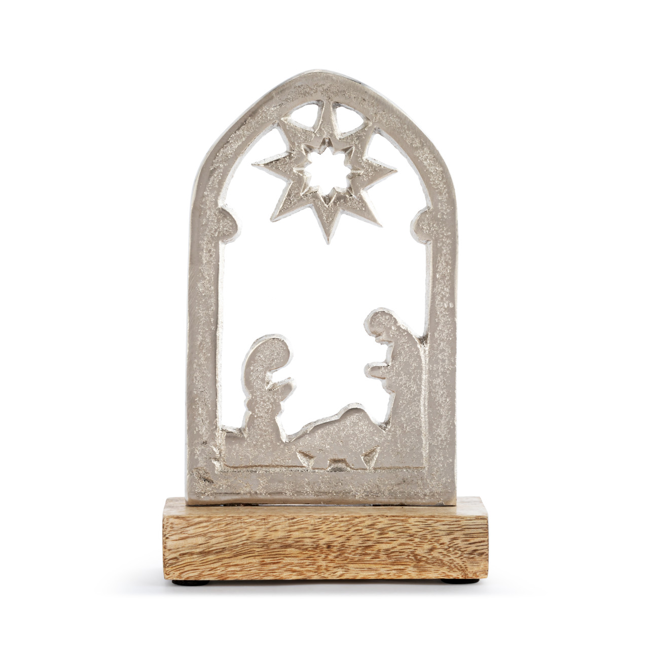 Metal and Wood Small Nativity Scene thumbnail