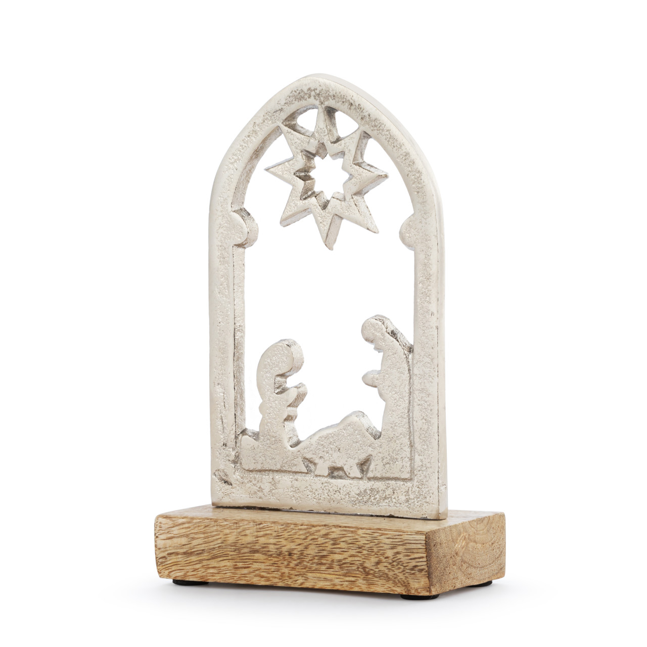 Metal and Wood Small Nativity Scene thumbnail