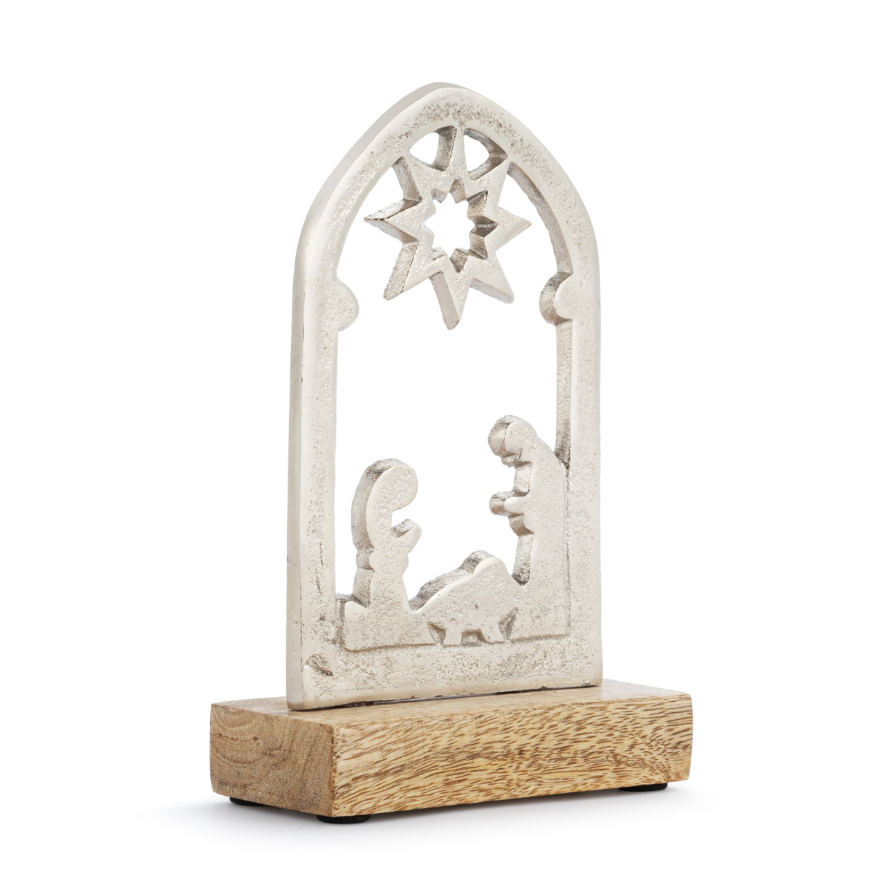 Metal and Wood Small Nativity Scene thumbnail