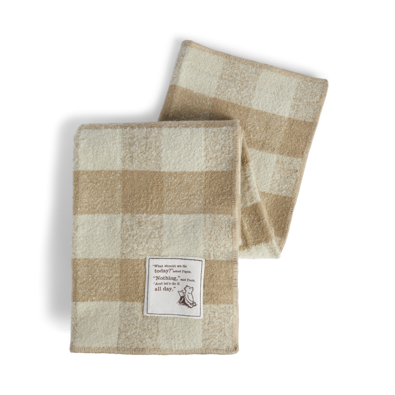 Nothing All Day Tan Plaid Blanket thumbnail