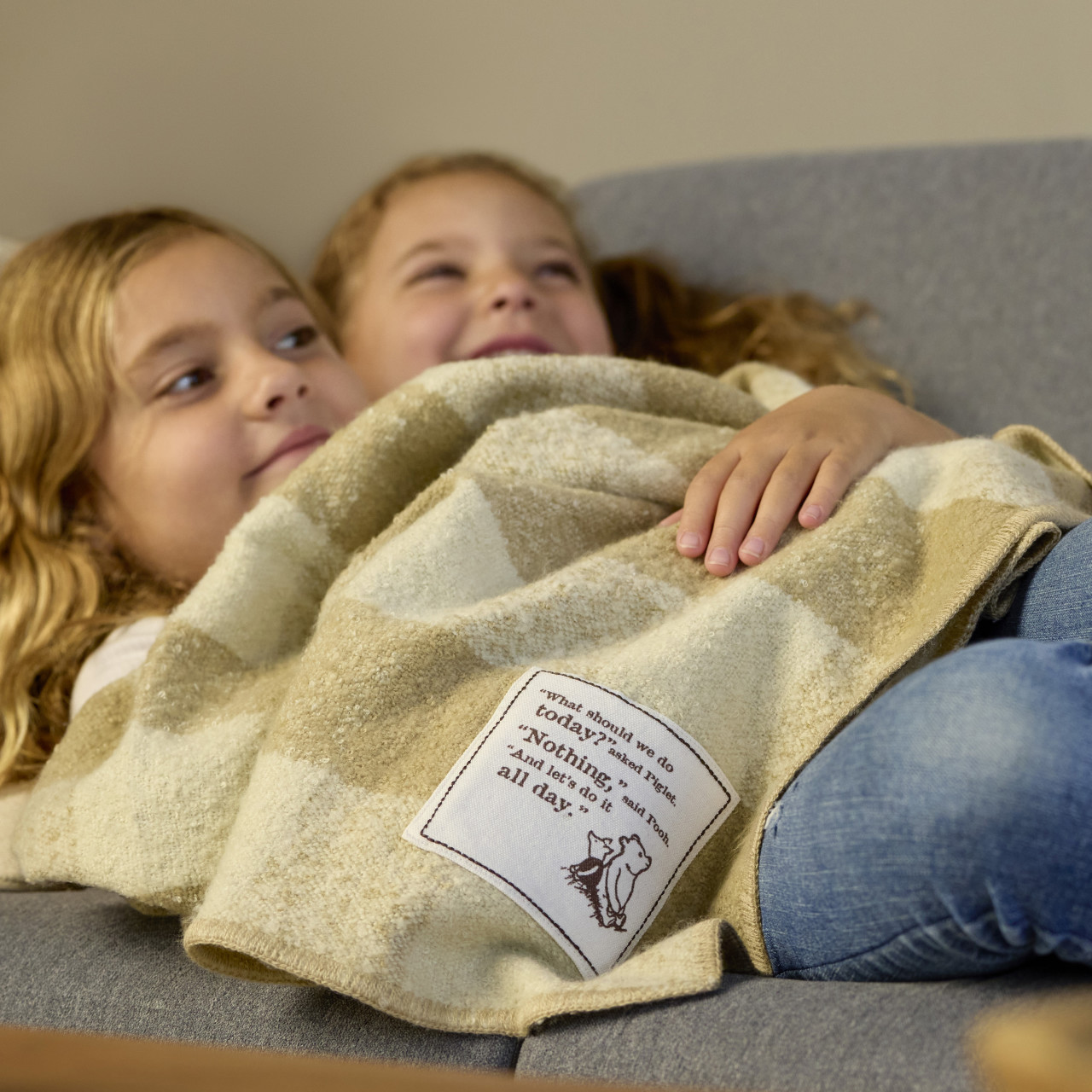 Nothing All Day Tan Plaid Blanket thumbnail