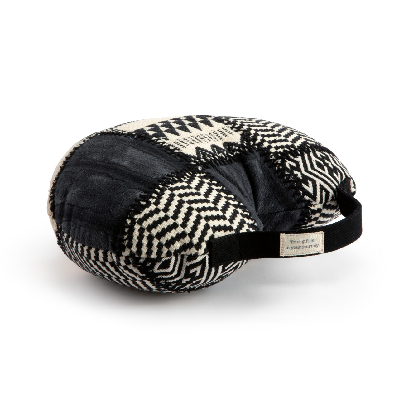 Your Journey Black and Cream Pillow thumbnail