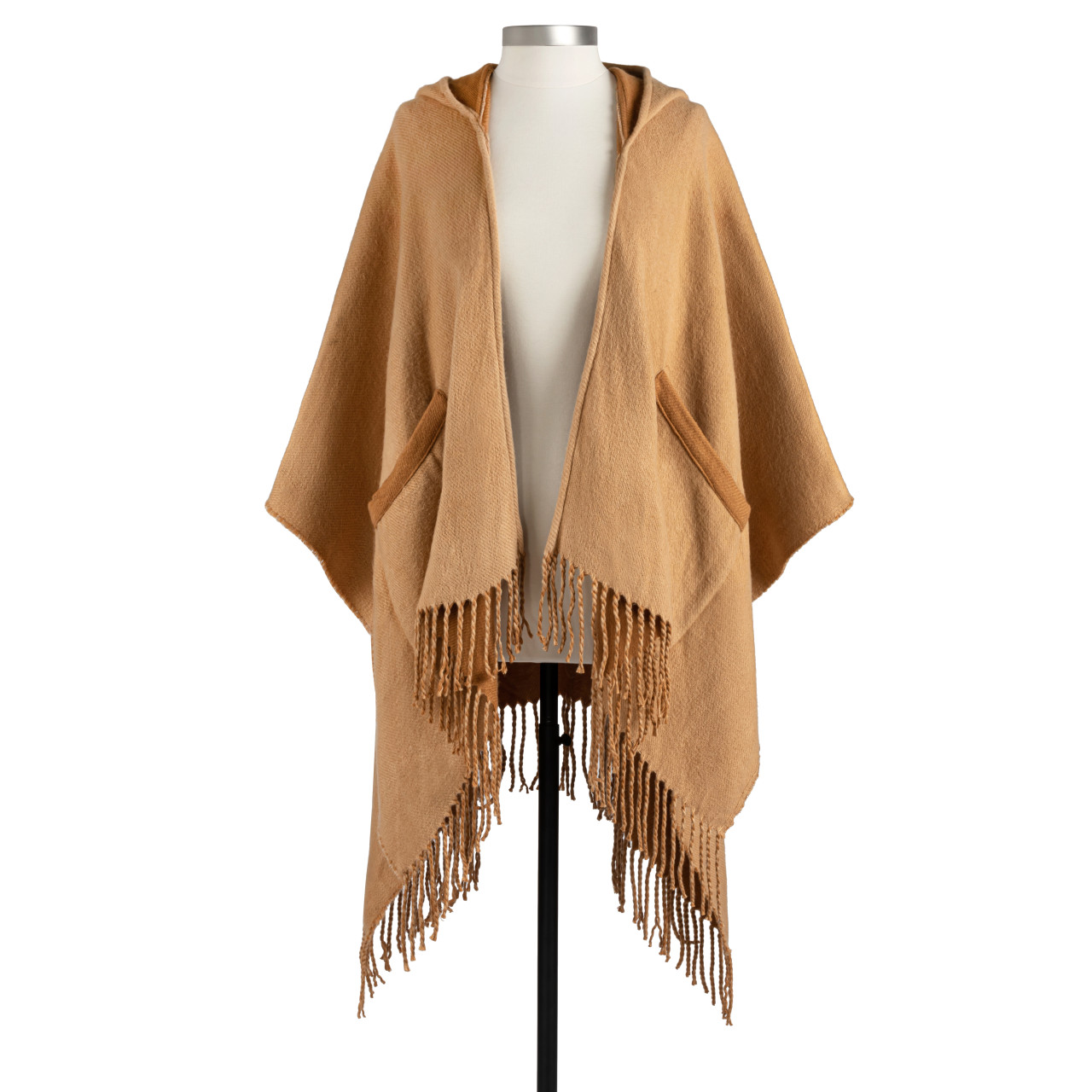 Hooded Pocket Wrap - Camel thumbnail