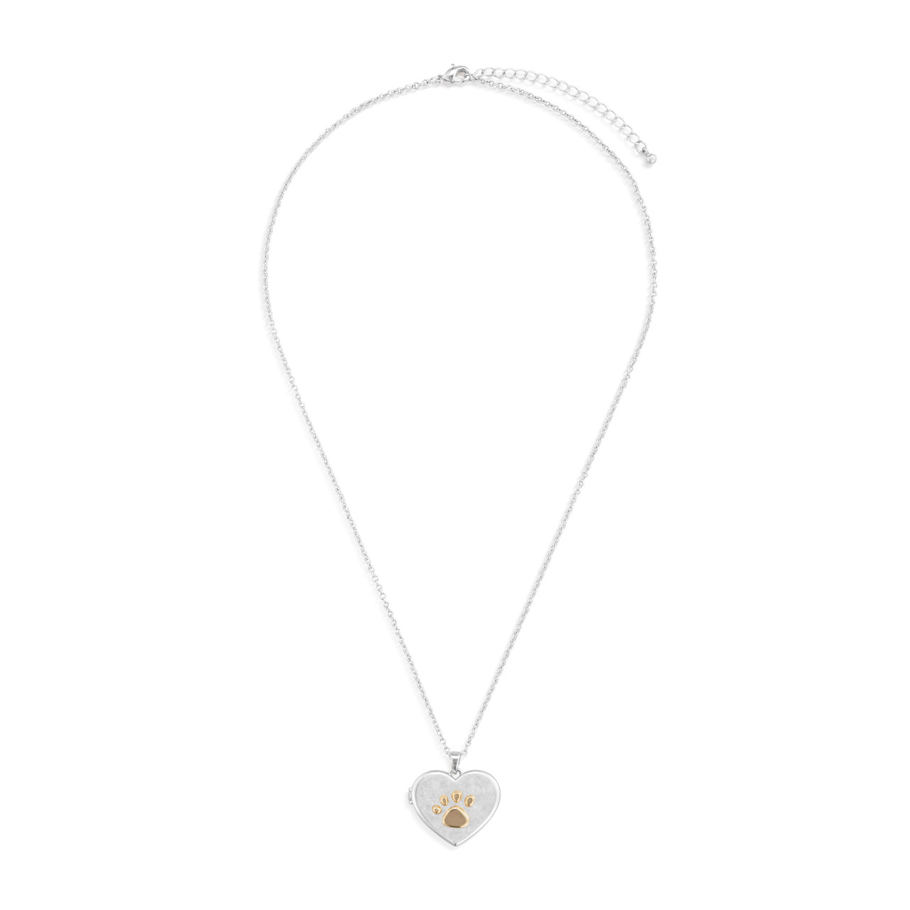 Pawprint Love You Locket - Silver thumbnail