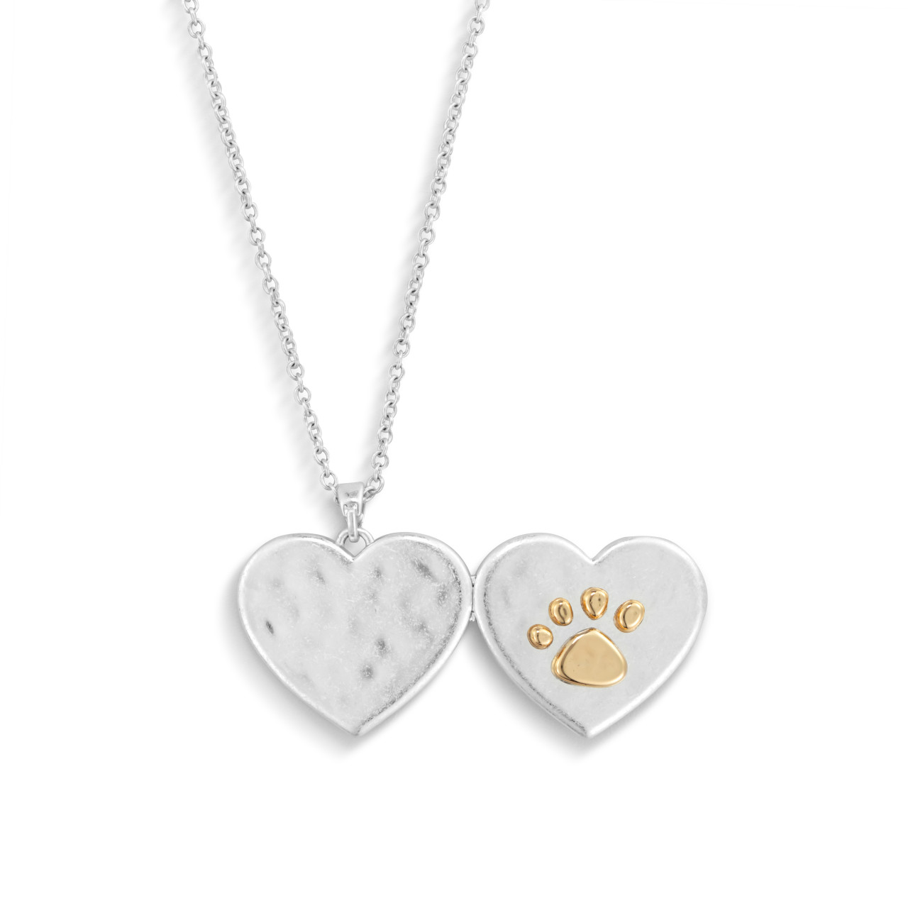 Pawprint Love You Locket - Silver thumbnail