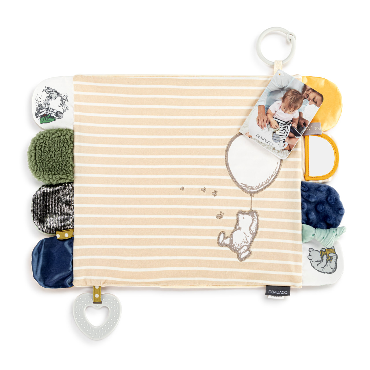 Activity Blankie - Tan and Blue thumbnail