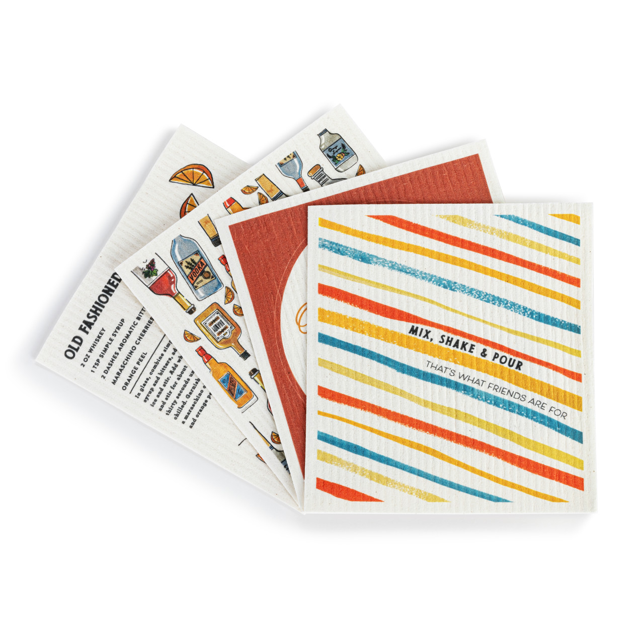 Biodegradable Dish Cloths Old Fashioned - 4 Assorted thumbnail