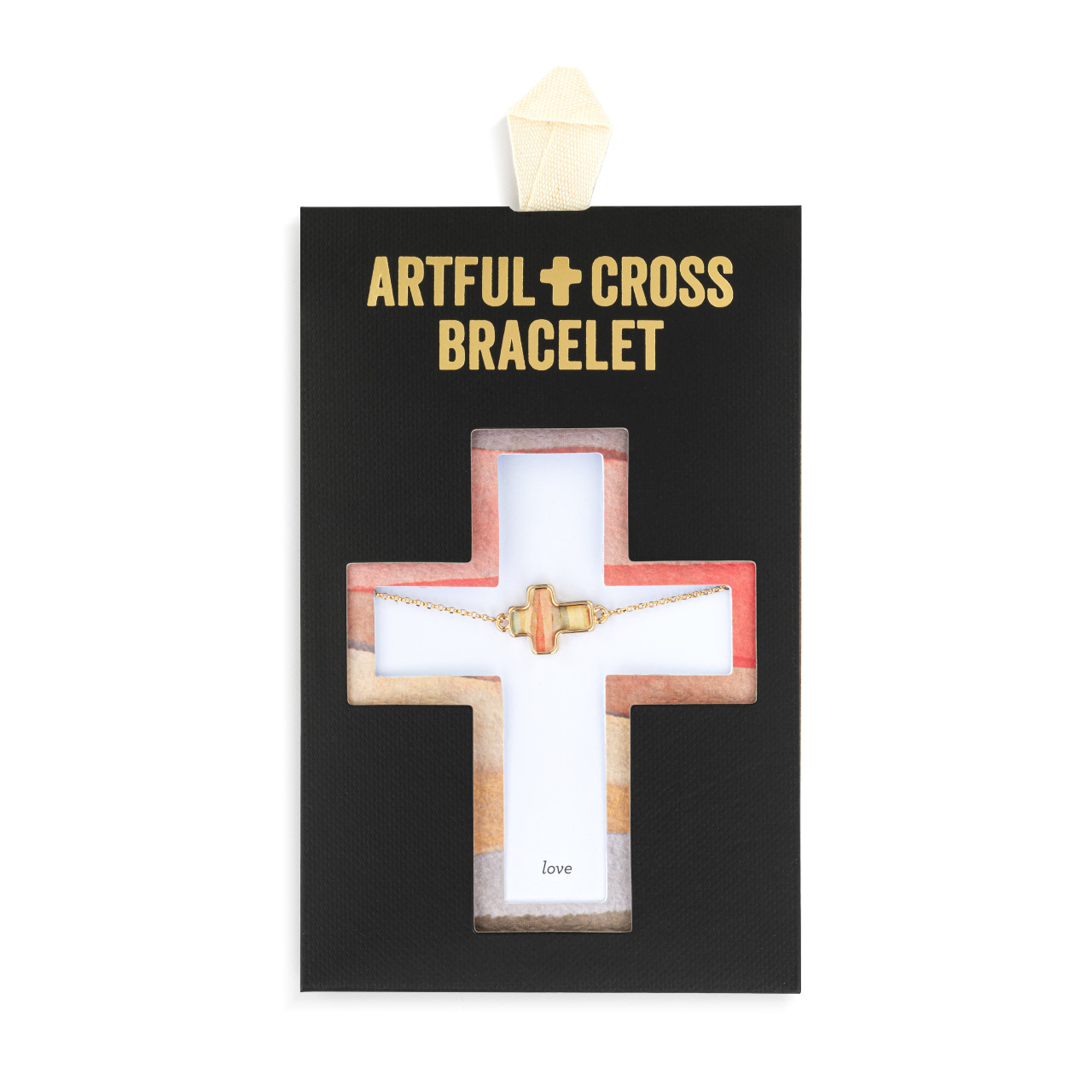 Artful Cross Bracelet - Love thumbnail