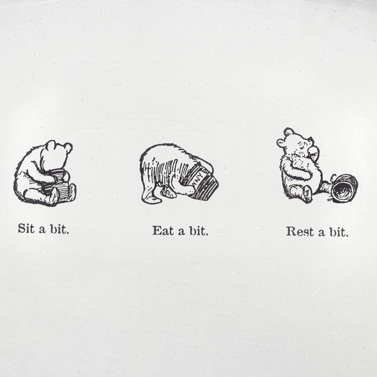 Winnie-the-Pooh Eat a Bit Ceramic Oval Serving Platter 15.5" x 11" thumbnail