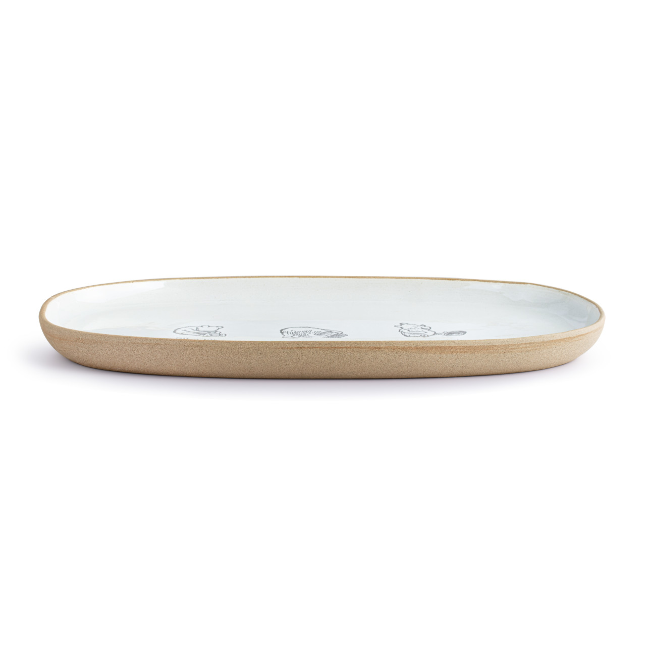 Winnie-the-Pooh Eat a Bit Ceramic Oval Serving Platter 15.5" x 11" thumbnail