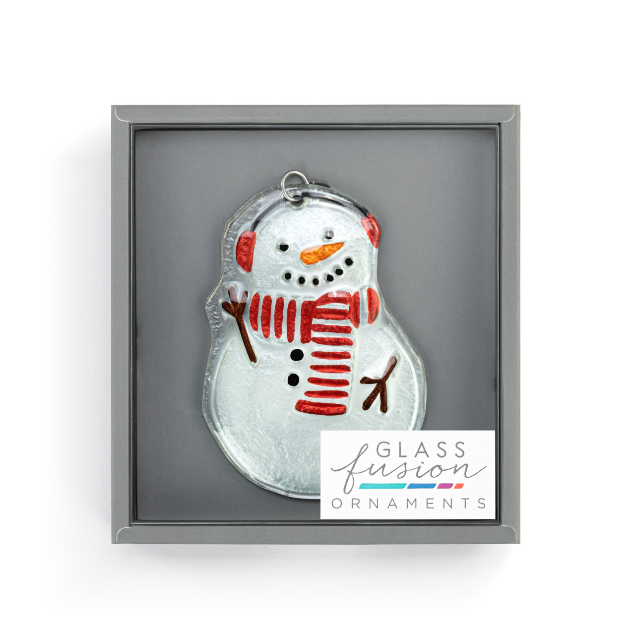 Snowman Glass Ornament thumbnail